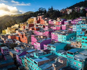 Colorful Houses of Bogota in Colombia